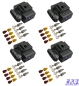 Preview: 4x Stecker passend zu VW 1J0973724 Reparatursatz 4-pol. Buchse 1,00²-2,50² Zündspule