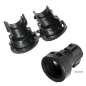 Preview: Abdeckkappe 180° f. Wellrohr NW10 Adapter für Rundsteckverbinder AMP DIN 72585