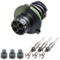 Preview: Rundstecker Set Stift 3 polig AMP DIN 72585 Rundsteckverbinder Stecker IP67 KFZ