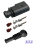 Preview: Stecker 8D0973822 Reparatursatz 2-pol. Stift 1,0²-2,5²   Tülle 6N0906102 für VW