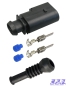 Preview: Stecker 8D0973822 Reparatursatz 2-pol. Stift 0,50²-1,00²   Tülle 6N0906102 für VW