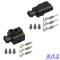 Preview: Stecker kompatibel zu VW 1J0973803   1J0973703 Reparaturset 3-pol. Steckverbinder Stift / Buchse 