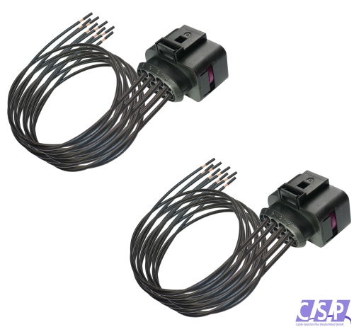 2x Stecker passt zu VW 8D0973734 Reparatursatz 8-pol. Kabelsatz Hauptscheinwerfer