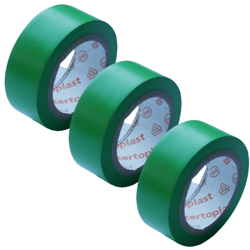 3x Isolierband grün 4,5m x 15mm Klebeband Tape PVC VDE Elektrik Industrie KFZ