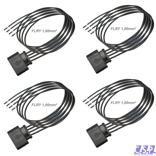 4x Stecker passt zu VW AUDI 1J0973724 Reparatursatz 1,00² 4-pol. Kabelsatz Zündspule