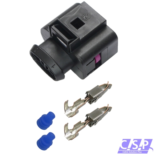 Reparatursatz Stecker 2-polig wie VW AUDI 1K0973202 1K0 973 202 Steckverbinder