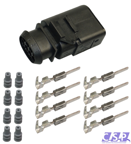 Reparatursatz Stecker 8-pol. passt zu VW AUDI 1J0973814   1J0973714 Stift Buchse