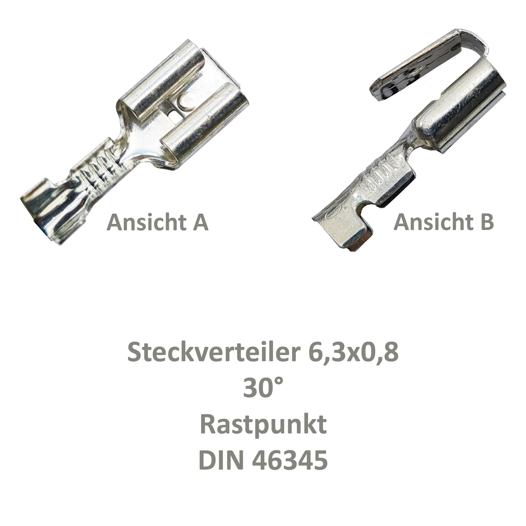 10 Steckverteiler Abzweiger Flachsteckhülse Flachstecker 6,3x0,8 0,5² DIN  46345
