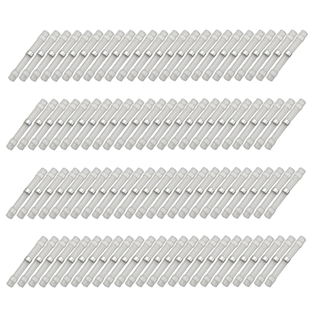 100x Lötverbinder 0,25 - 0,35² weiß Kleber Schrumpfverbinder Quetschverbinder