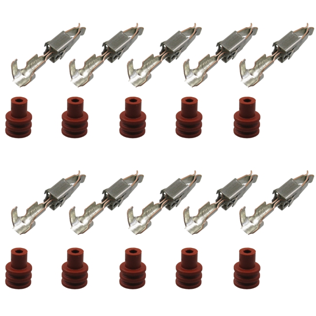 10x JPT Set Kontakte Buchse und Seal 0,50mm²-1,00mm² TYCO AMP 964286 Seal 963293