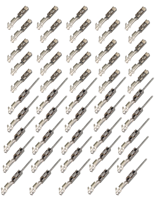 25er Set MQS Quadlok Stift Buchse Kontakt 0,50²-0,75²  VW  907649.01 / 907650.01