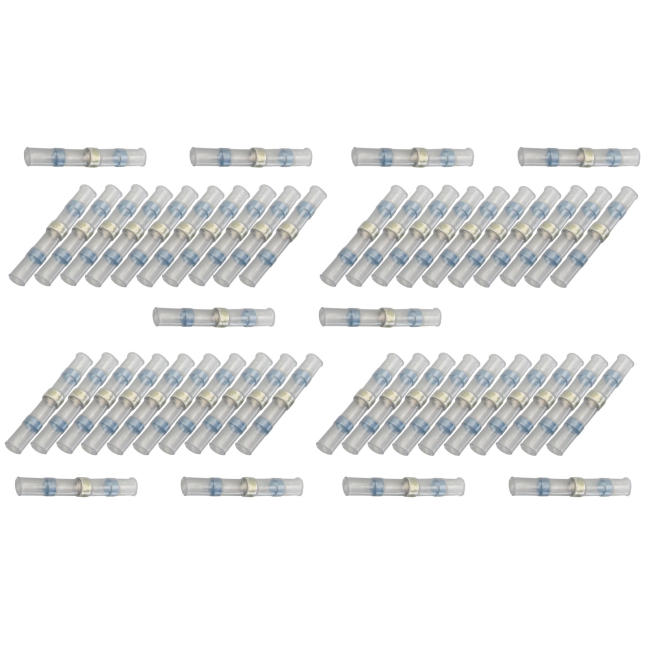 50x Lötverbinder 1,50 - 2,50²  blau Kleber Schrumpfverbinder Quetschverbinder