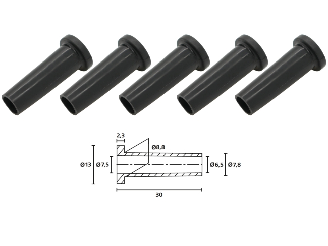 5x Hellermann TYP HV2210 Tülle Knickschutztülle Durchführungstülle Elektrik