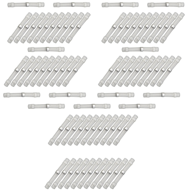 75x Lötverbinder 0,25 - 0,35² weiß Kleber Schrumpfverbinder Quetschverbinder