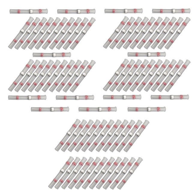 75x Lötverbinder 0,50 - 1,50²  rot Kleber Schrumpfverbinder Quetschverbinder