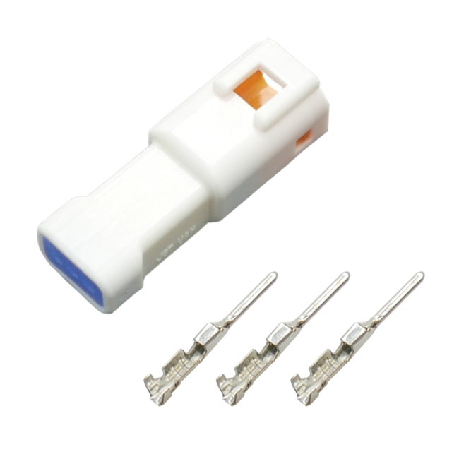 JWPF Stecker Stift 3-polig gedichtet IP67  Steckverbinder JST 03T-JWPF-VSLE-S mit passenden Crimp Kontakten