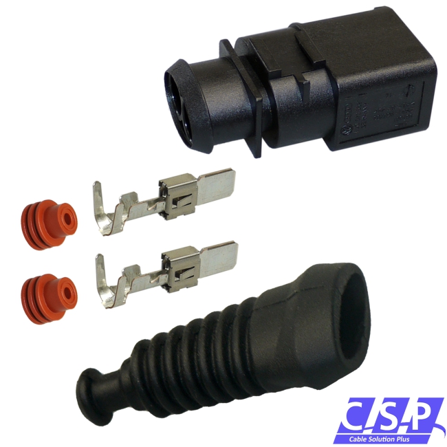 Reparatursatz 2-polig Stecker wie VW 1J0973852 Tülle 1,5²-2,5²  Steckverbinder