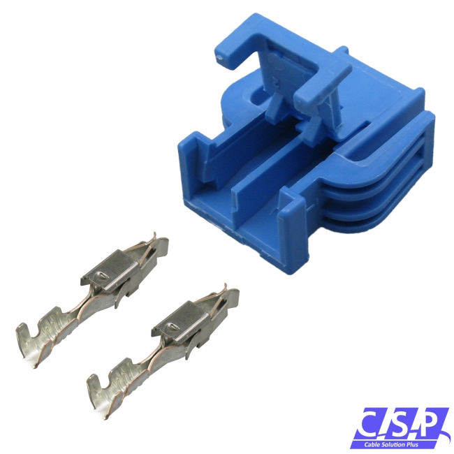 Reparatursatz 2-polig Stecker wie VW 893971632 893 971 632 AUDI Buchse blau