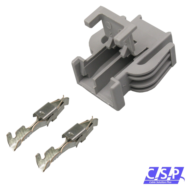 Reparatursatz 2-polig Stecker wie VW 893971632 893 971 632 AUDI Buchse grau