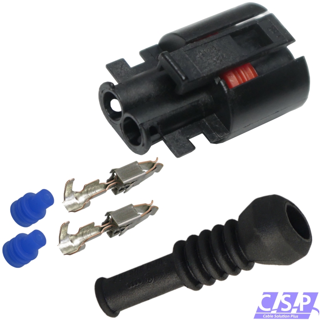 Reparatursatz 2-polig Stecker wie VW AUDI 357973202 / 6N0927997A Knickschutztülle