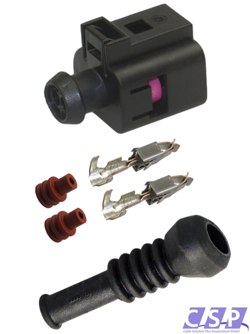 Stecker 1J0973722 Reparatursatz 2-pol. Buchse 1,0²-2,5² + Tülle 6N0906102 für VW