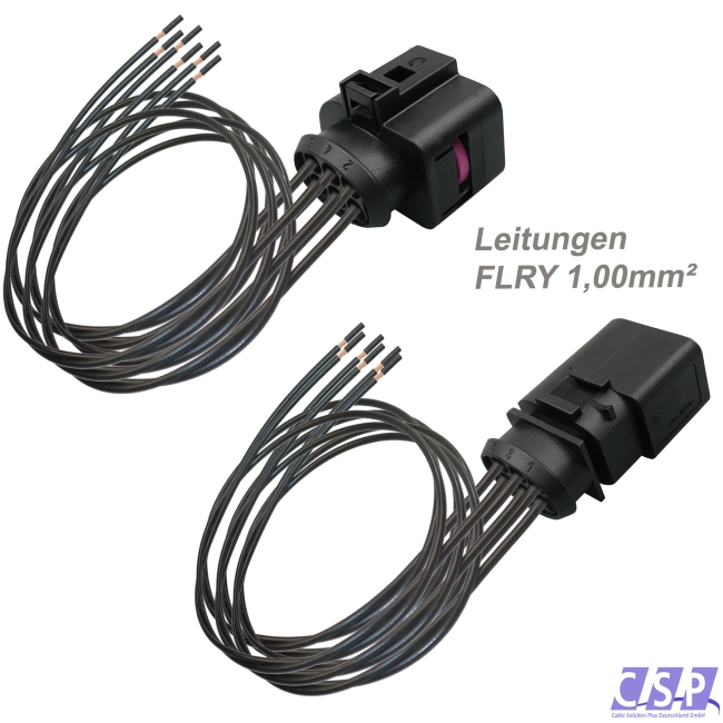 Stecker Set passt zu VW 1J0973733 / 1J0973833 Reparatursatz 6-pol. 1,00mm² Kabelsatz Stift u. Buchse