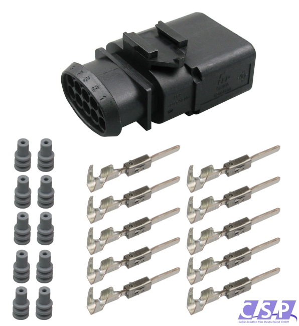 Reparatursatz Steckverbinder Stecker 10-pol. passt zu VW 1J0973715   6X0973815