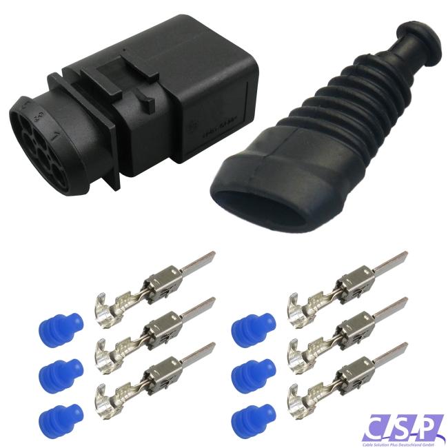 Stecker passt zu VW 1J0973833 Reparatursatz 6-pol. 0,50²-1,00² Tülle 1J0 973 833