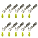 10x MQS Quadlok MOST FAKRA PIN Crimp Buchse Kontakt Seal 0,25²-0,50² gedichtet